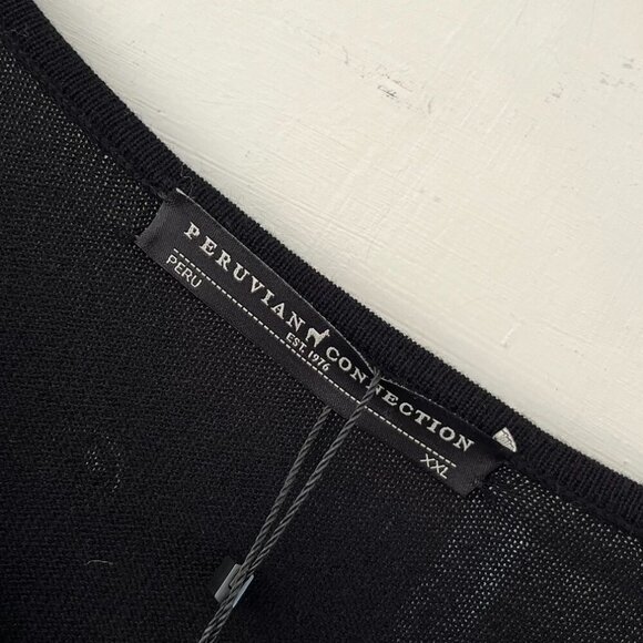 Peruvian Connection Black Plus-Size Gabrielle Tunic & Gabrielle Pants Sz XXL - Picture 3 of 14